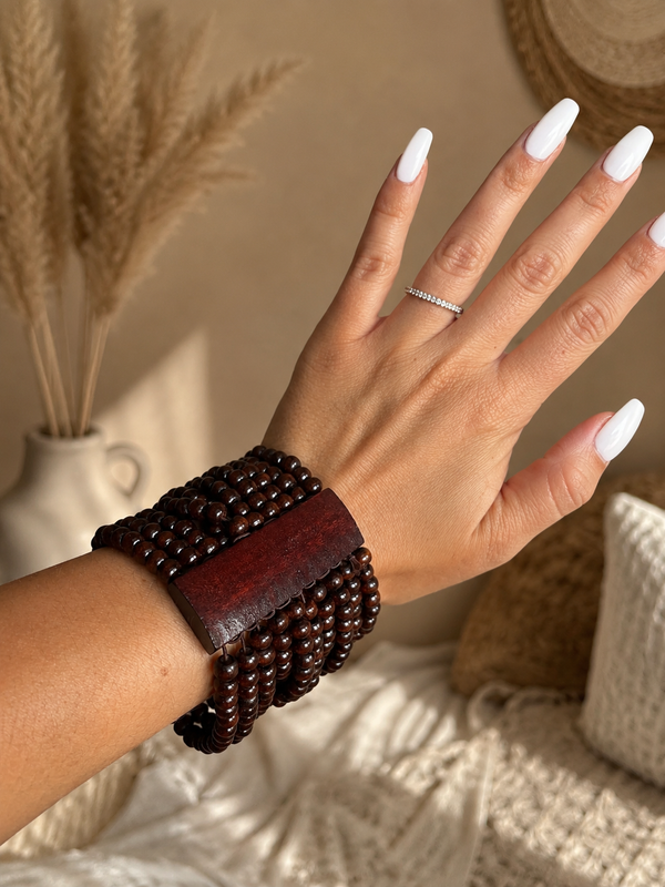 Bracelet bois fumé - GAËLLE