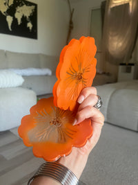 Plateau et ses deux sous verres assortis orange - élégance moderne — vue 5