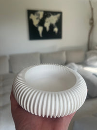 Vide poche rond à bandes en jesmonite — vue 2
