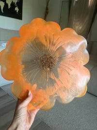 Plateau et ses deux sous verres assortis orange - élégance moderne — vue 3