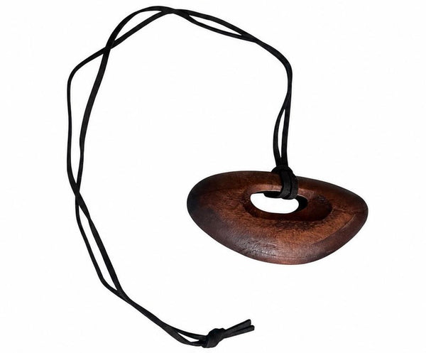 Collier cordon noir bois FANNY